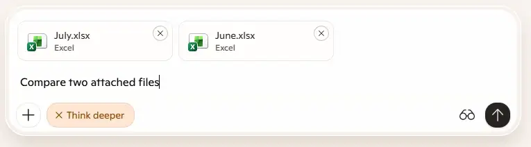 將 Excel 文件發送給 Copilot