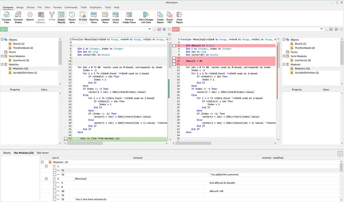 VBA 差異工具 xlCompare 如何對比 Excel 文件中的 VBA 代碼